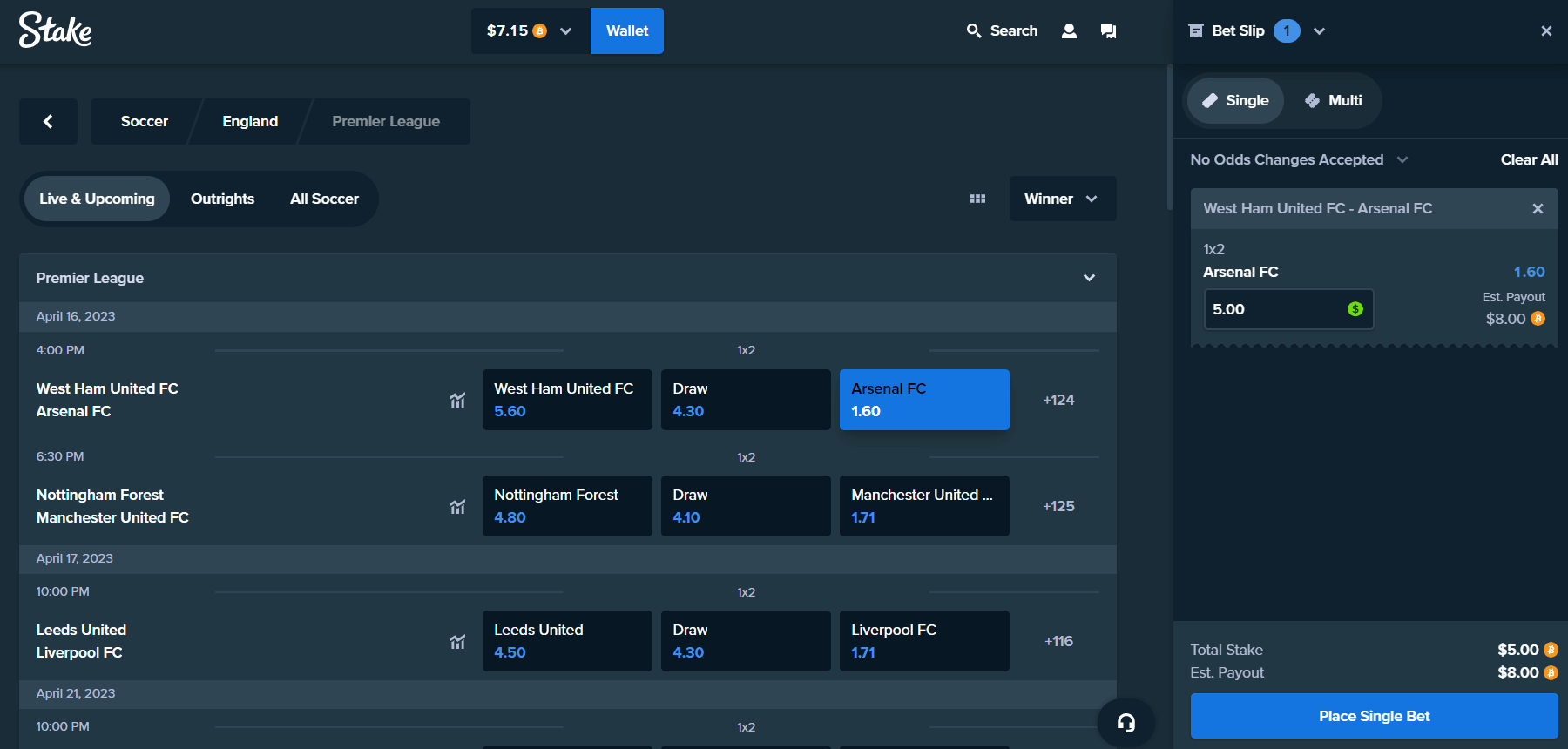 Stake Urheiluvedonlyönti