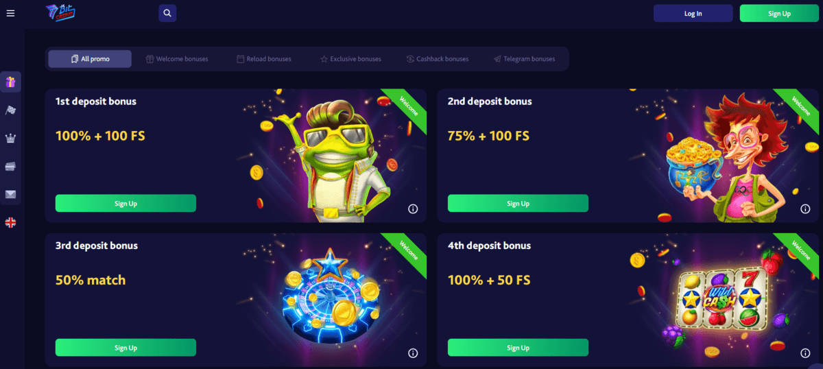 7bitcasino Bonukset