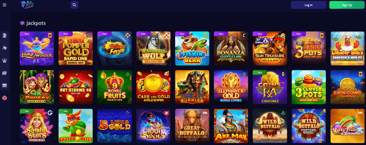 7bitcasino Jackpot-pelit