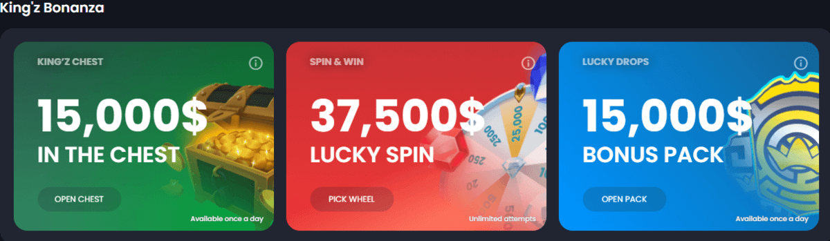 Bitkingz Kingz Bonanza Bonukset