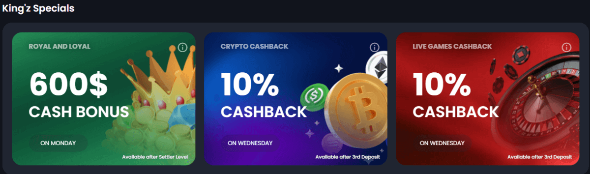 Bitkingz Kingz Specials Bonukset