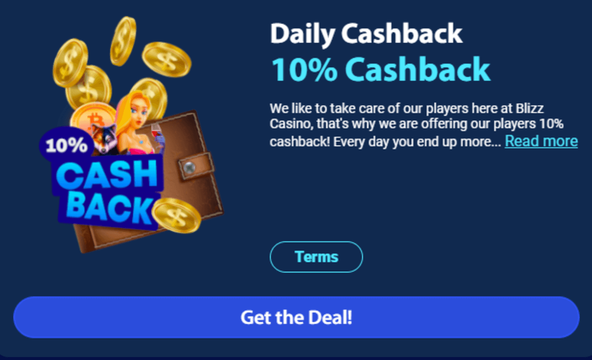 Blizz Daily Cashback -bonukset