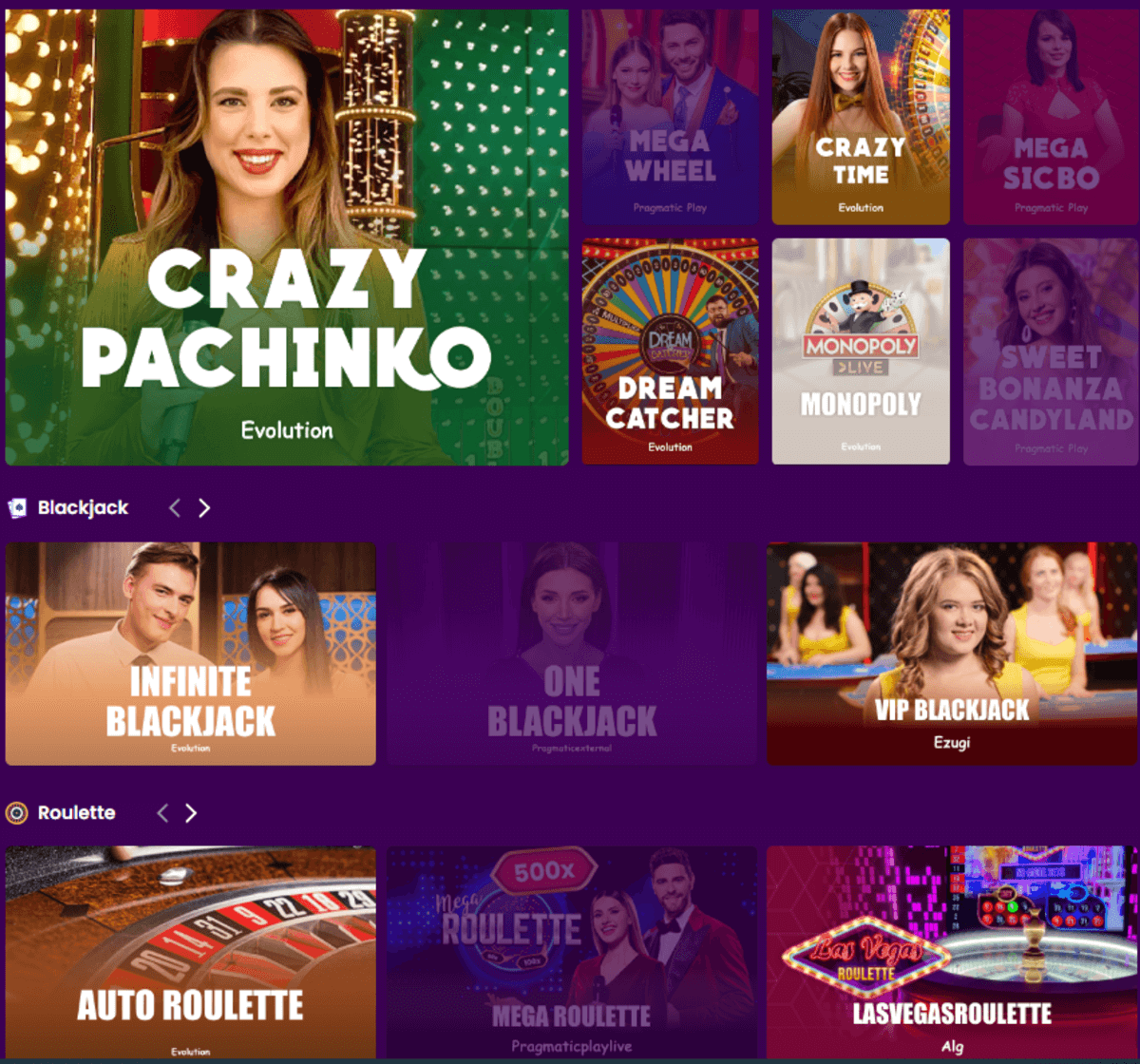 Trustdice Live-pelit