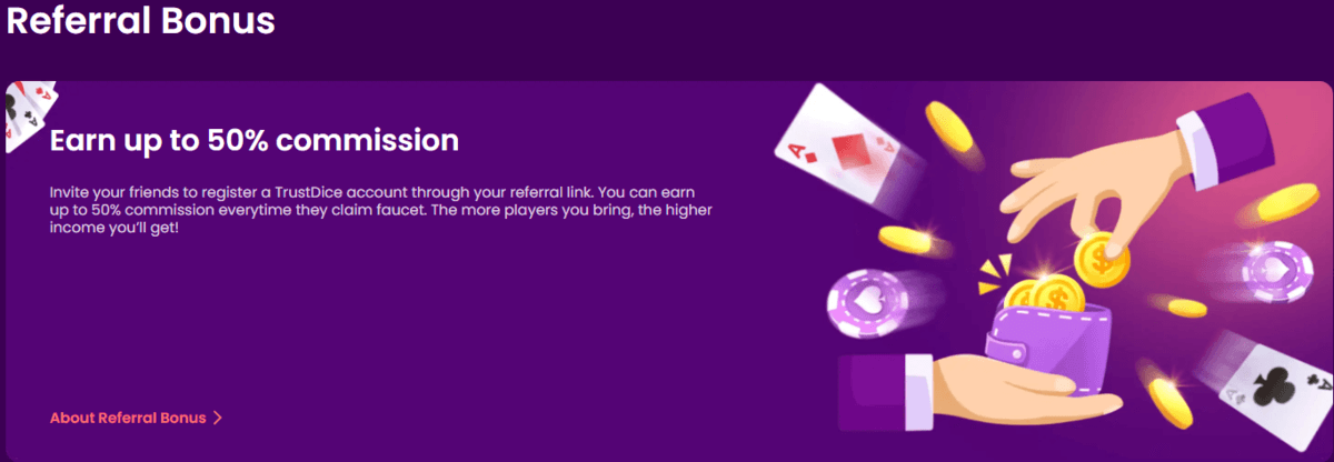Trustdice Suosittelubonukset