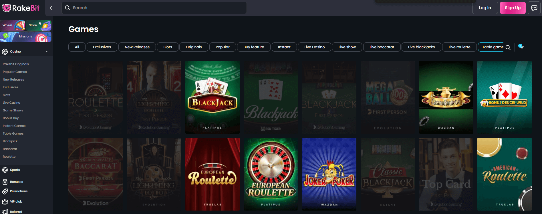 Rakebit pöytäpelit